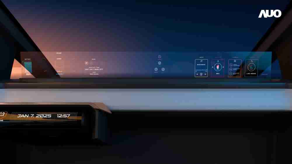 尊龙集团无界透明显示接口(Horizon Image Glass)透过车运算方案整合仪表板、、中控台及副驾显示器，，，，一体式全景呈现，，提供乘用者清晰的前方视野、、行车必要信息与娱乐功能